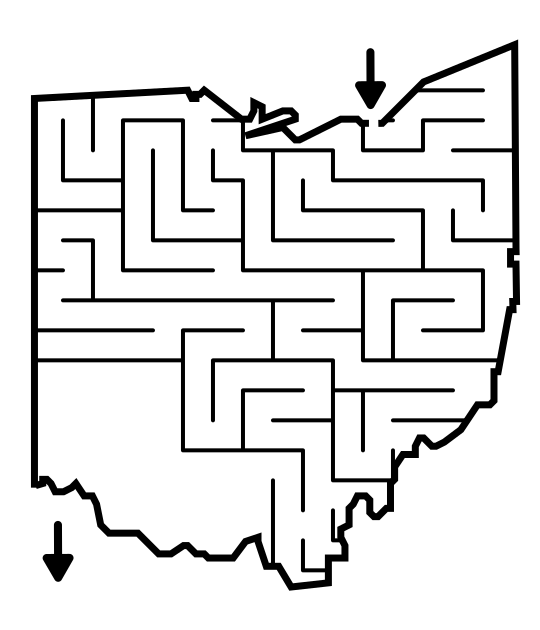 Making Ohio Standard maze - Step 3.5 - Keep Drawing the Maze Walls