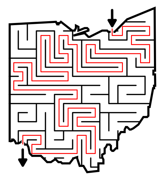 Making Ohio Standard maze - Step 5 (Optional) - Draw the Solution