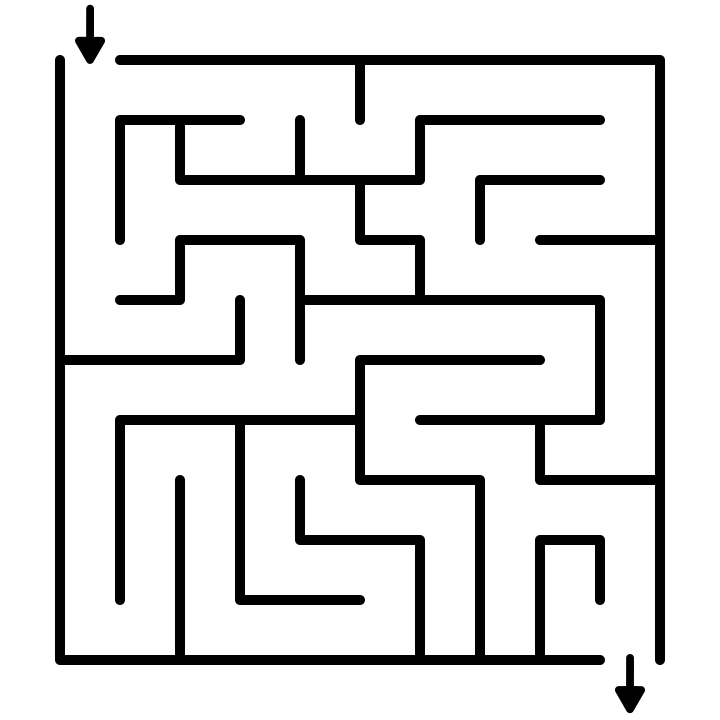 How to make a standard maze 1 arrows start
