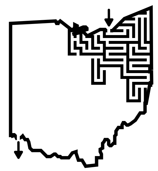 OHIO MAZE- step 2 start drawing