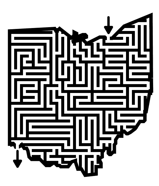 OHIO MAZE- step 4 complete maze