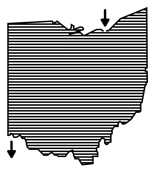 HOW TO MAKE A HORIZONTAL MAZE - step 2 draw horizontal lines