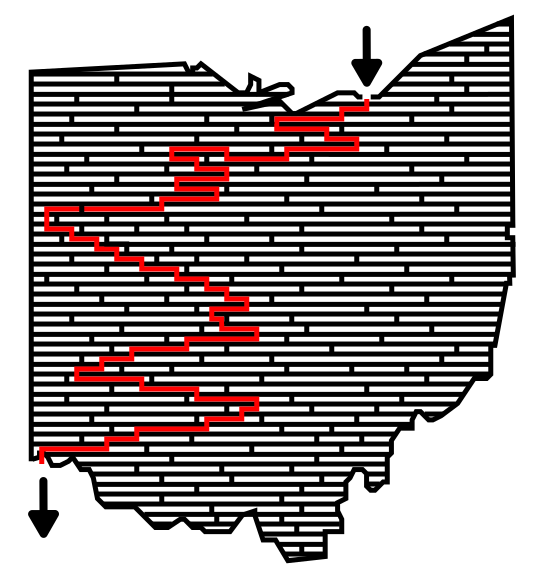 HOW TO MAKE A HORIZONTAL MAZE step 4 draw solution