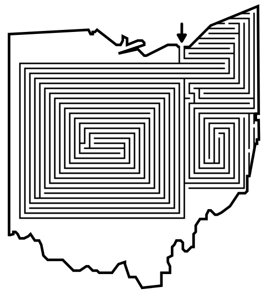 HOW TO MAKE A SPIRAL MAZE step 3