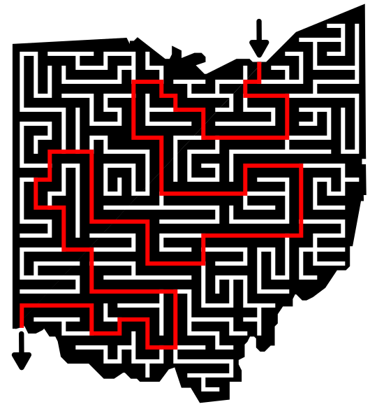 HOW TO MAKE A CUT-THRU MAZE PATHS STEP 5