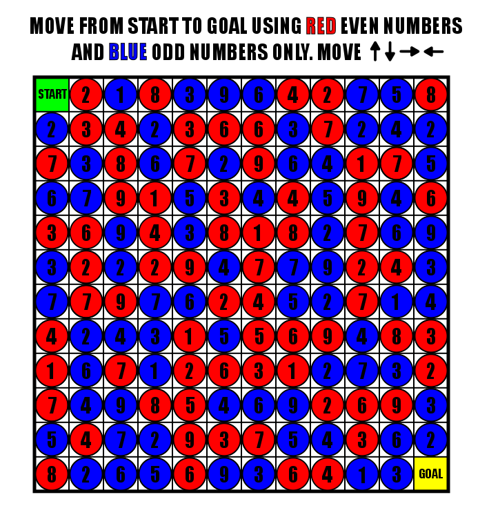 Puzzle Maze red and blue