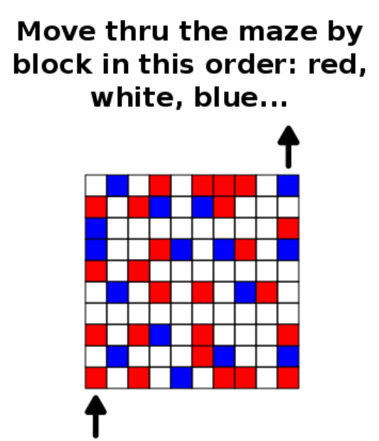 Color Grid maze example 1