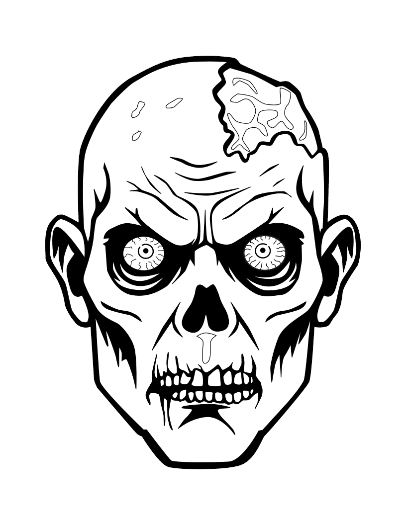 Zombie coloring page
