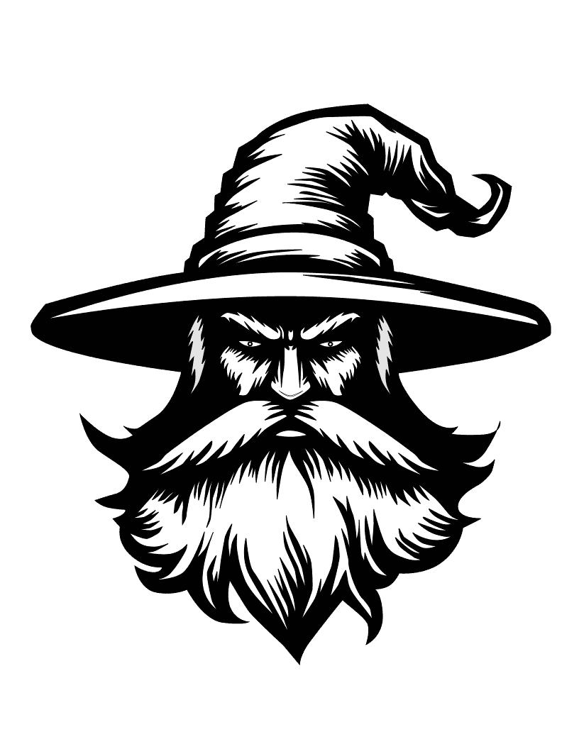 wizard coloring page