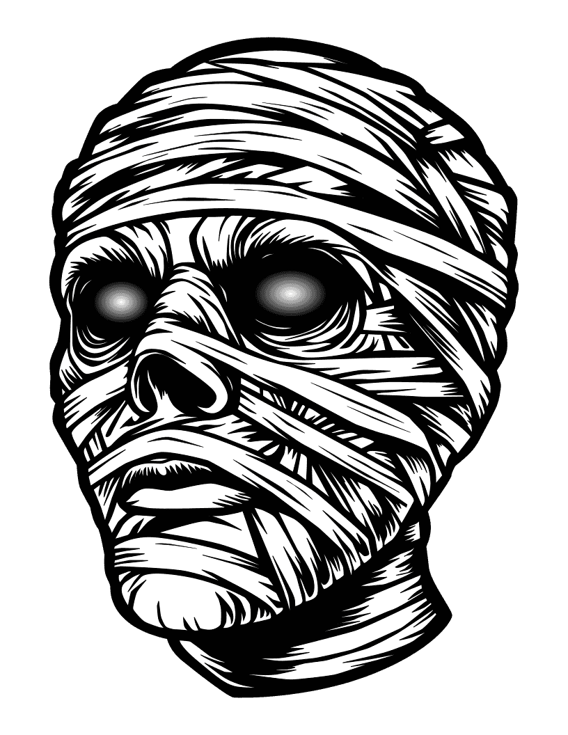 mummy coloring page