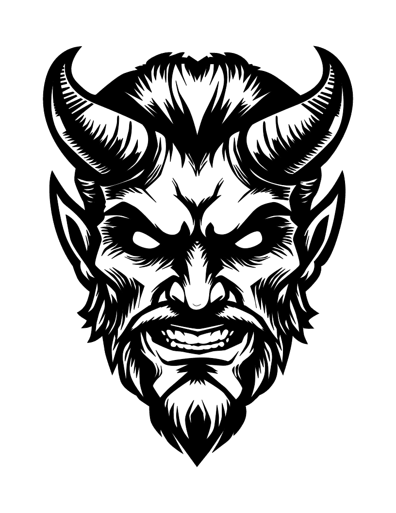 devil coloring page