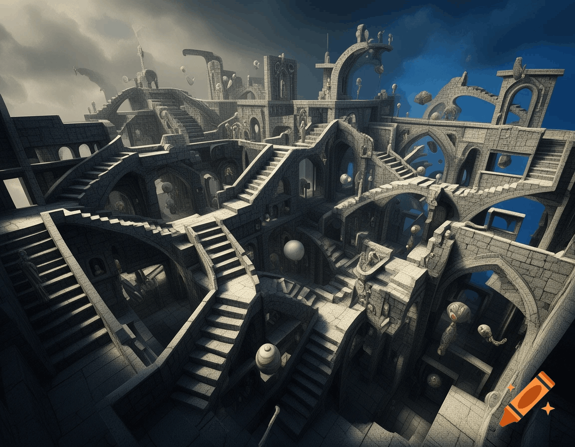 Fantasy labyrinth by MC Escher 2026