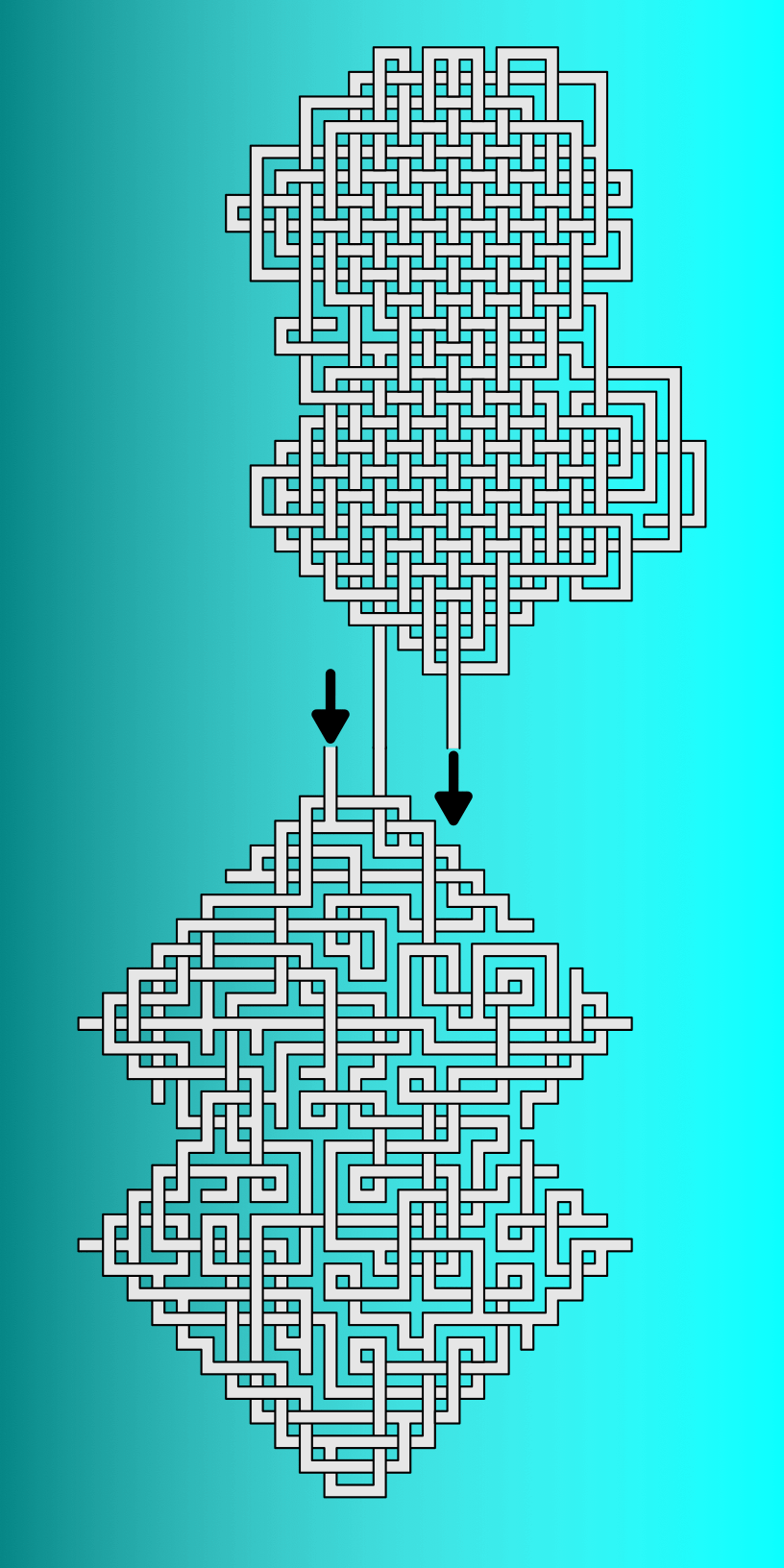 Difficult maze - Double Weaving Maze #1