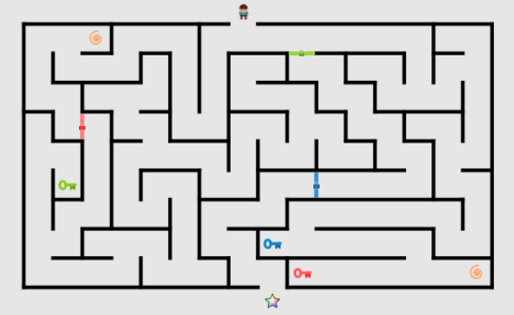 Mazes and Keys gameplay