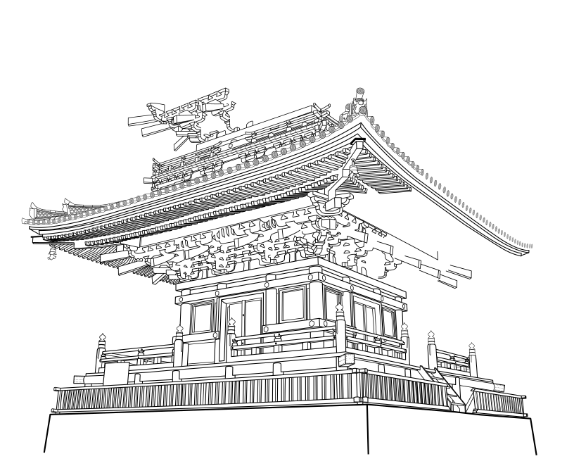 unfinished pagoda drawing