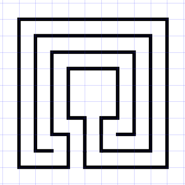 How to Draw a 3 Circuit Square Labyrinth — Free Printable Mazes for All ...