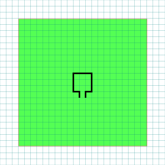 9 Circuit Square Labyrinth Center Pad with grids Part 1