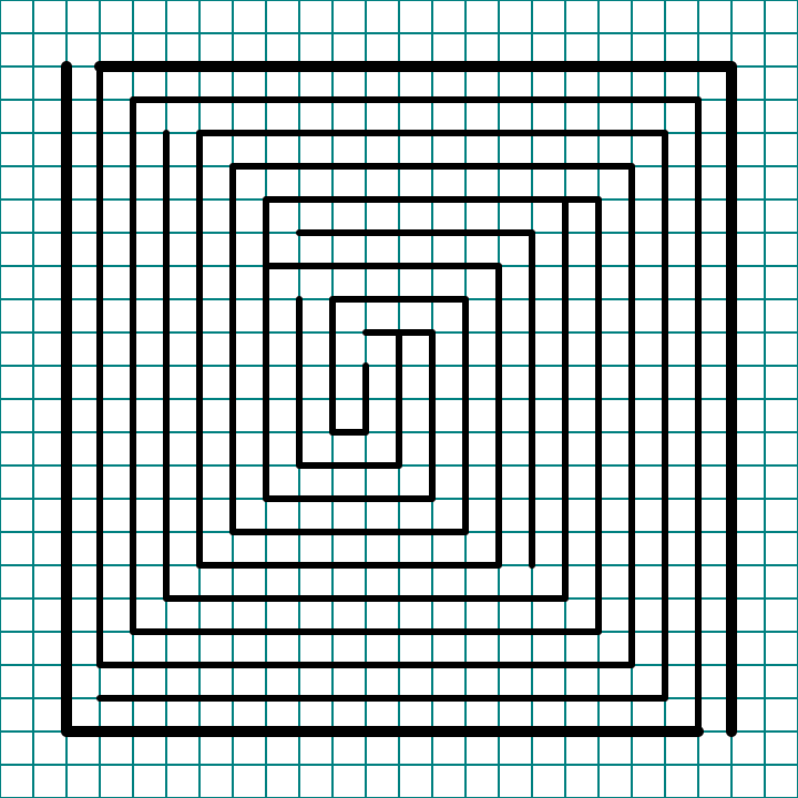 How to make a spiral maze step 3