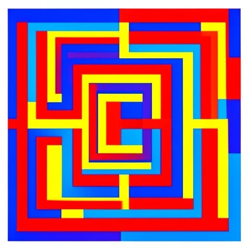Piet Mondrian inspired labyrinth 2026