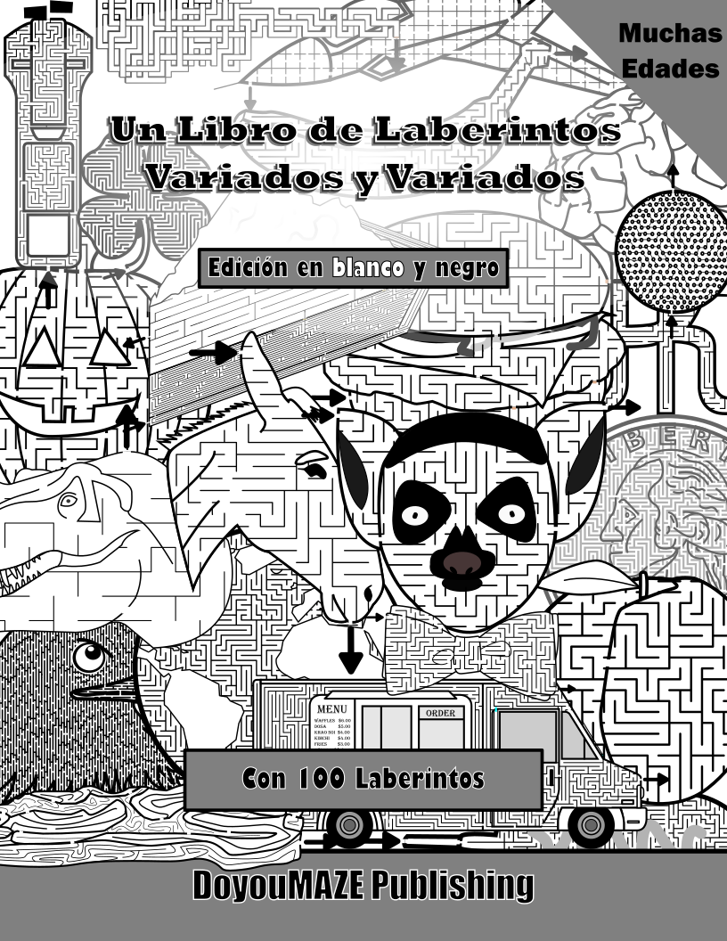 un libro de laberintos variados y variados