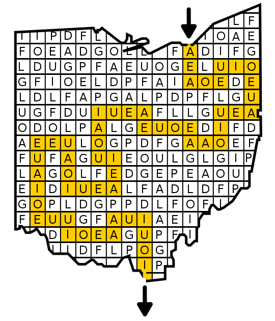 HOW TO MAKE A LETTER MAZE - STEP 8 the solution
