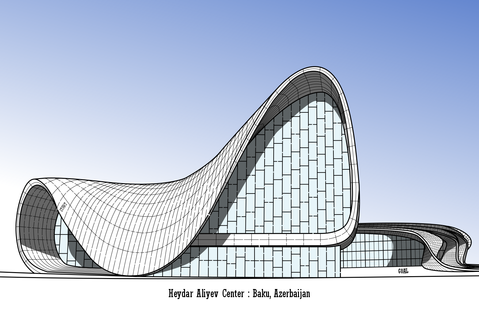 Heydar Aliyev Center Maze in color