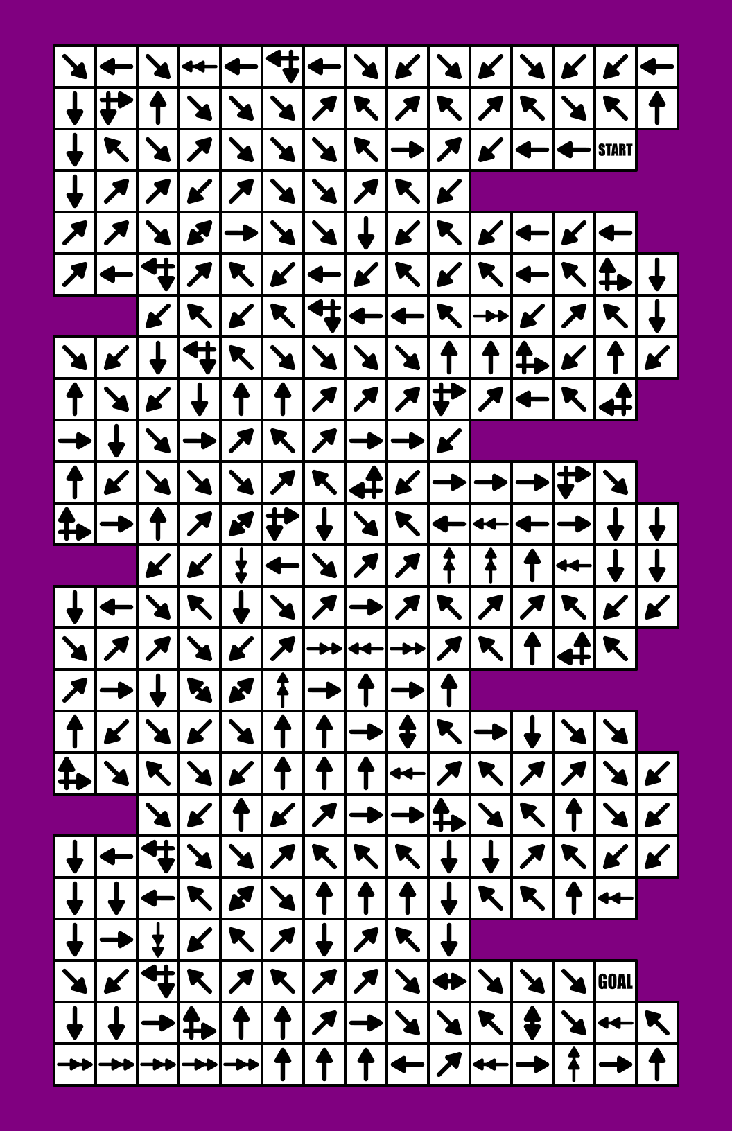 Large Difficult Arrow Maze