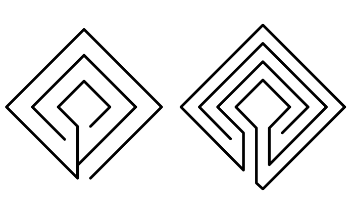 2 and 3 circuit Diamond Labyrinths