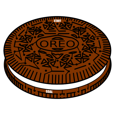 Oreo cookie maze
