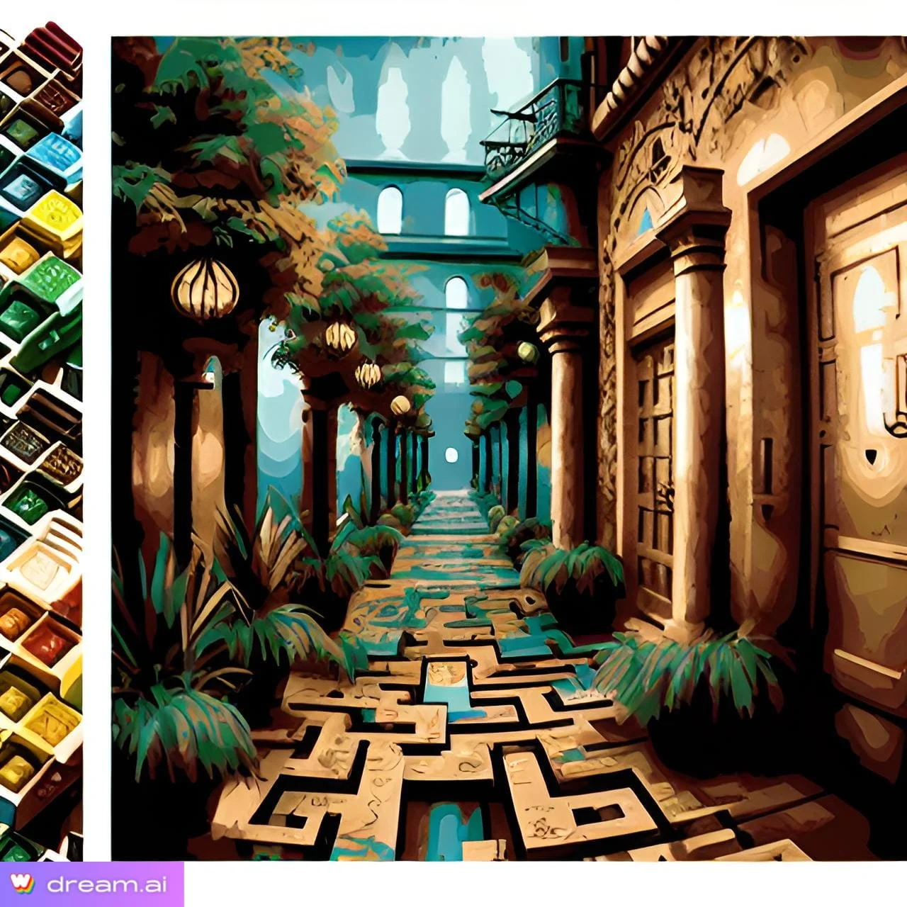 a maze inside a maze inside a maze steampunk style 2026