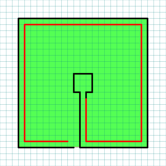 9 Circuit Square Labyrinth Center Pad with grids Part 3