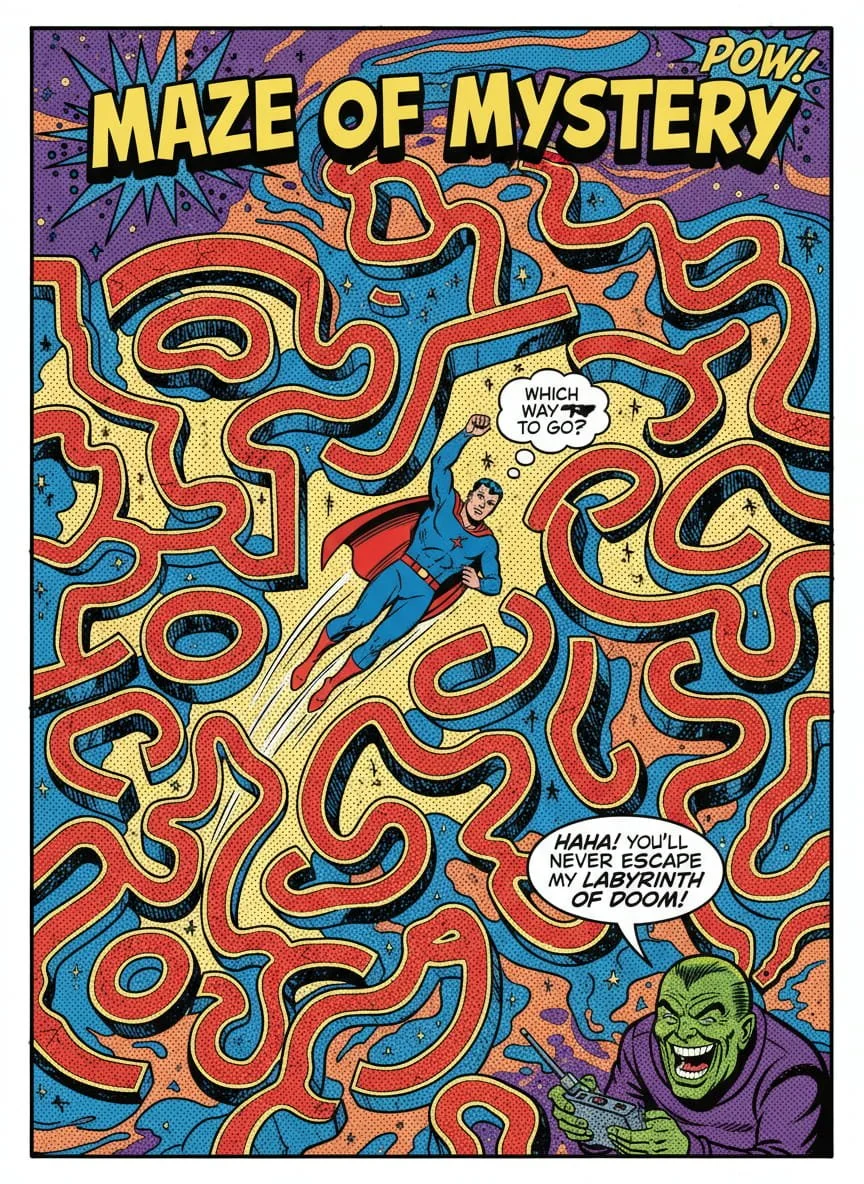 starryai Comic Book maze 2026