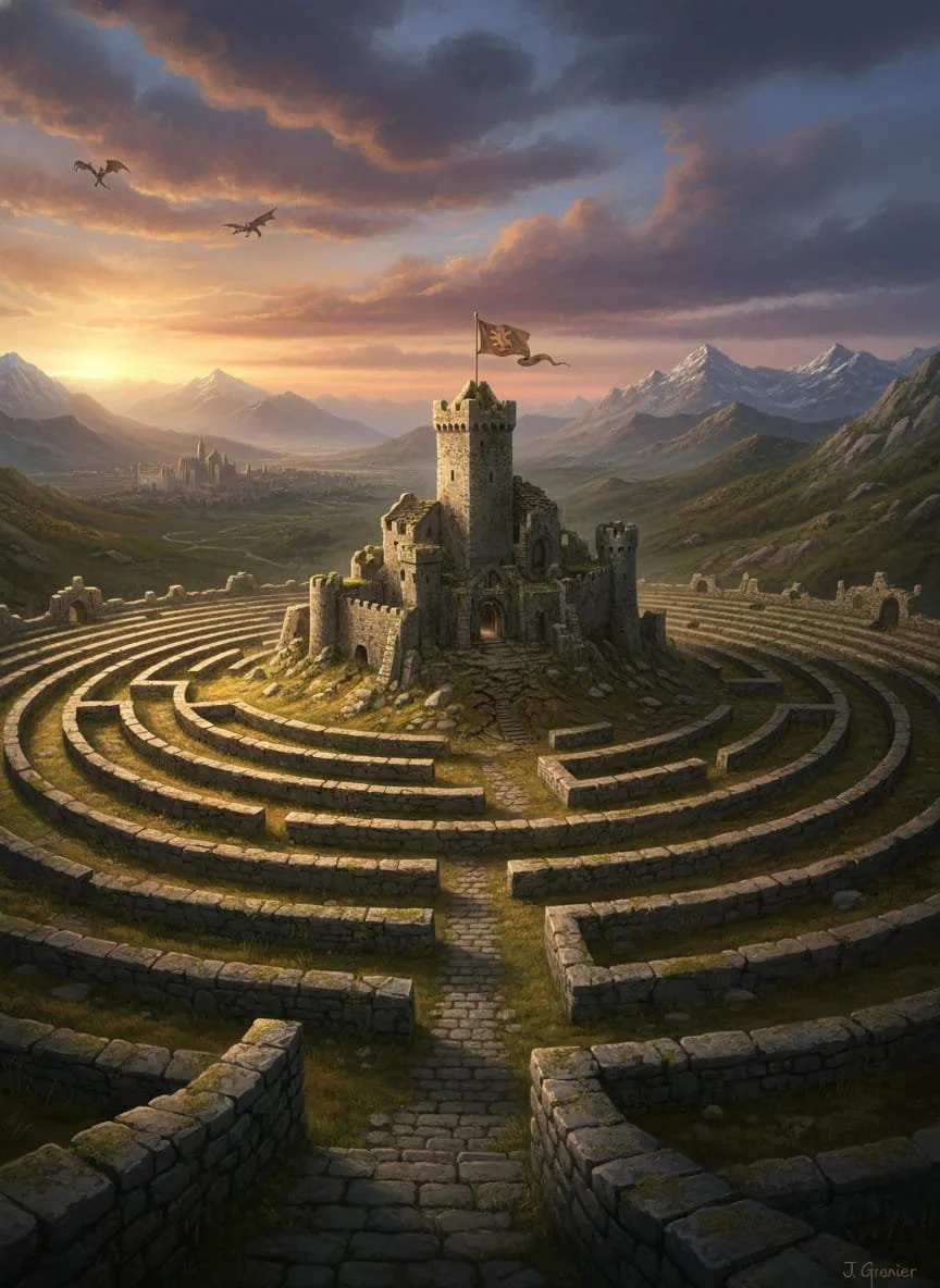 A Medieval Labyrinth, Johan Grenier style 2026