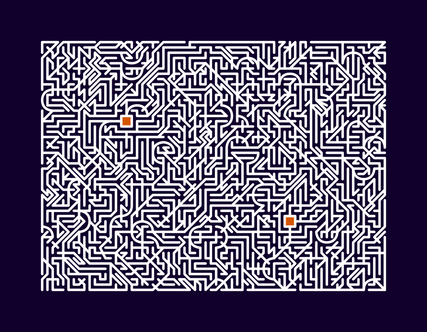Weekly Hard Maze #10 - Large On Line Maze