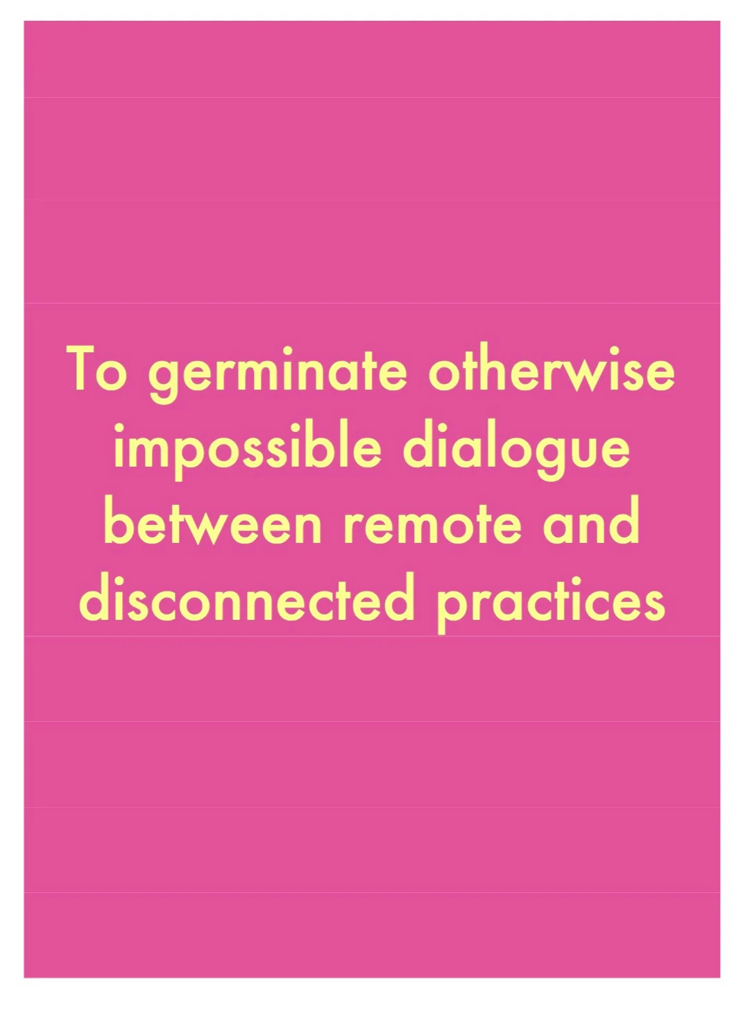 Rural. Remote. Radical.