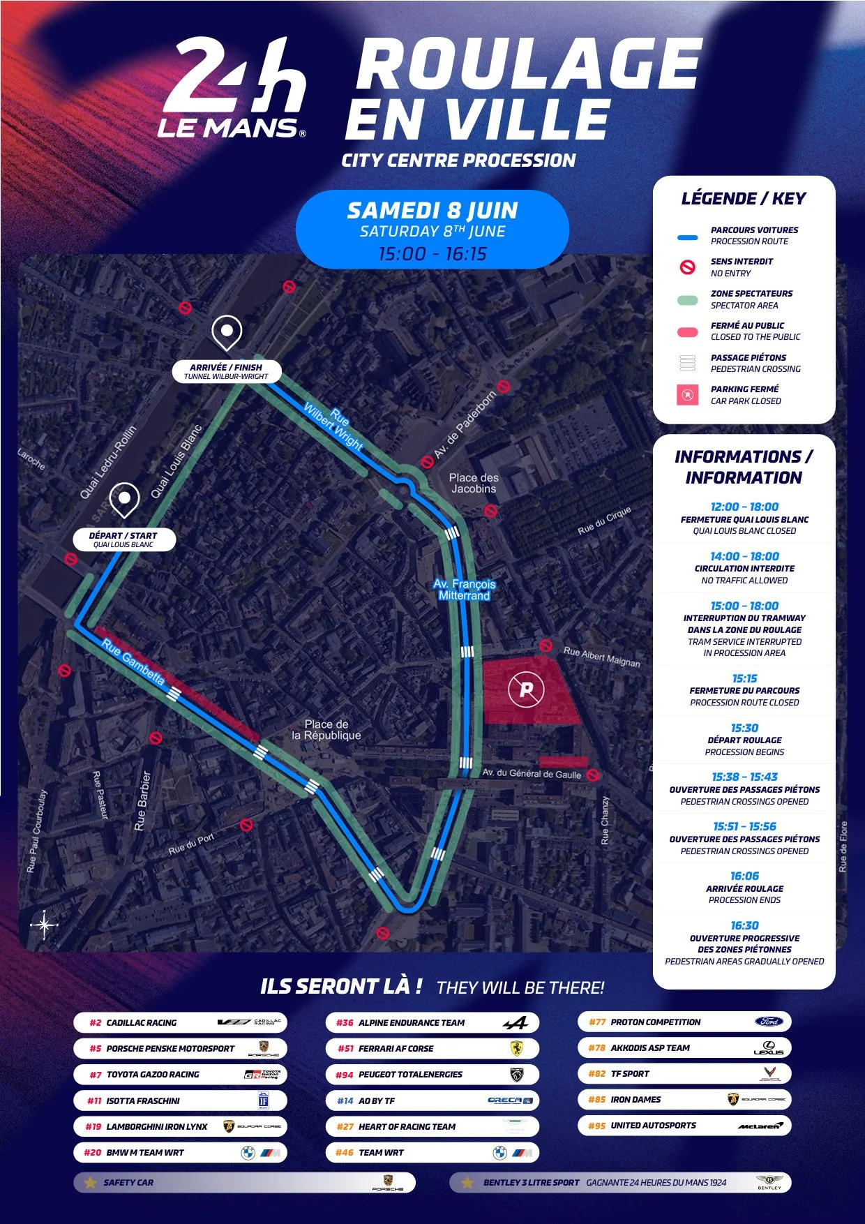 Des hypercars des 24 heures du Mans rouleront dans le centre-ville du Mans