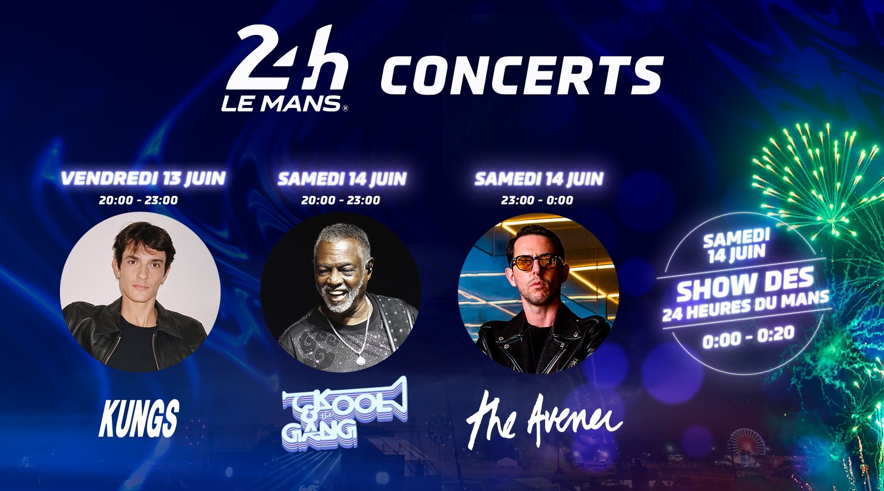 Des artistes de renommée mondiale en concert pour les 24 heures du Mans !