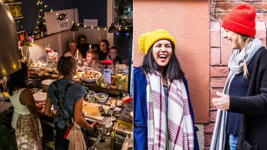 Daniela (links) und Nasti teilen sich ihre Läden lieber mit anderen, statt sich jahrelang zu binden. Foto: arteplikesphotography