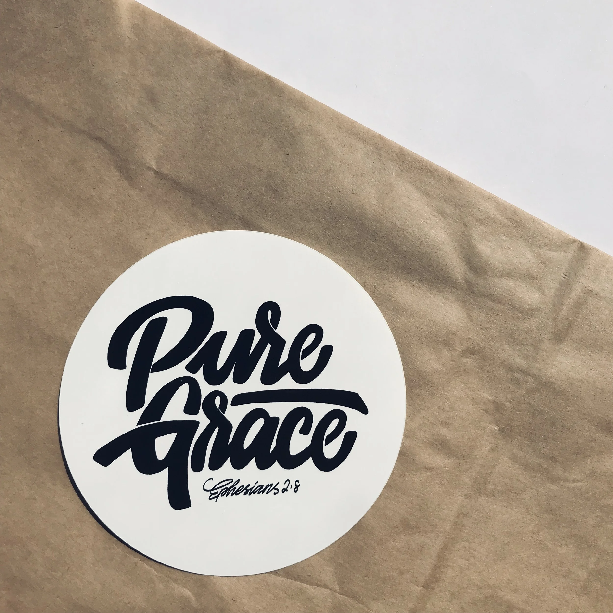 Sticker "Pure Grace" rund