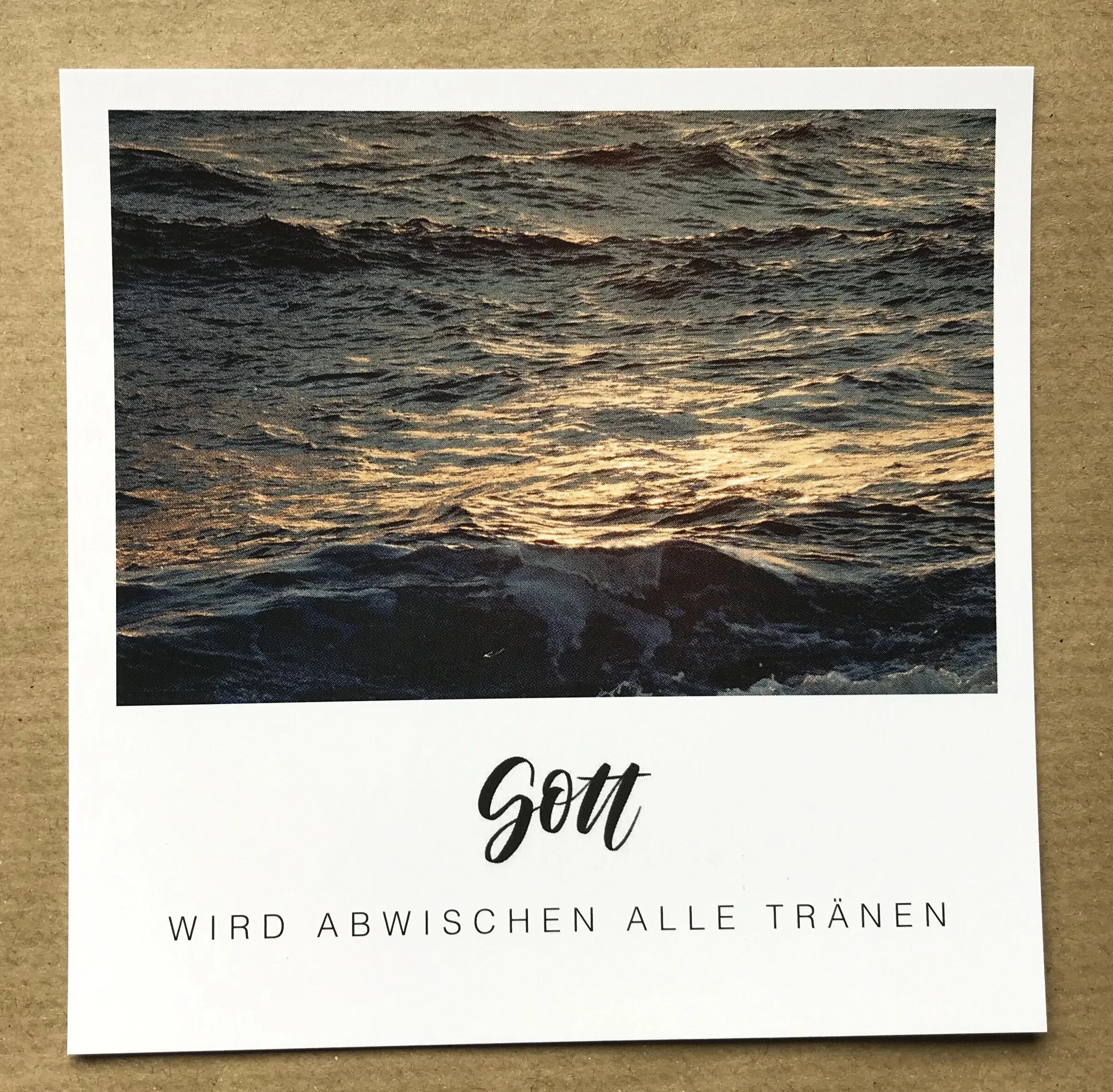 Gott Wird Abwischen Alle Tränen Polaroidkarte "Gott wird abwischen alle Tränen" — Soullettering