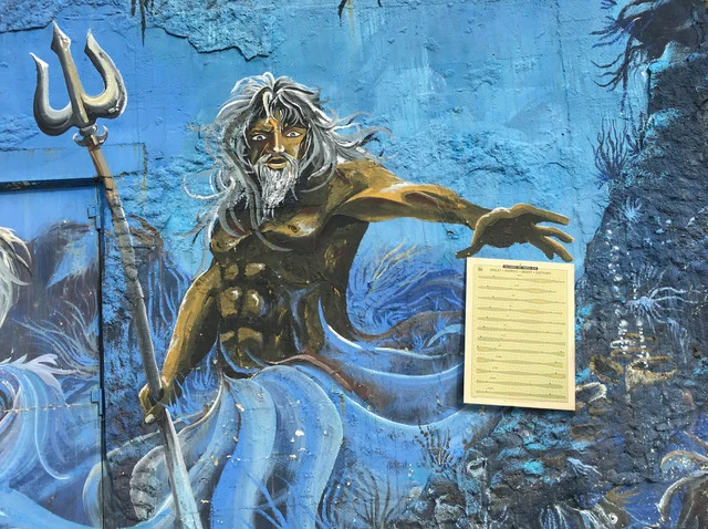 Neptun mit Gezeitenwelle