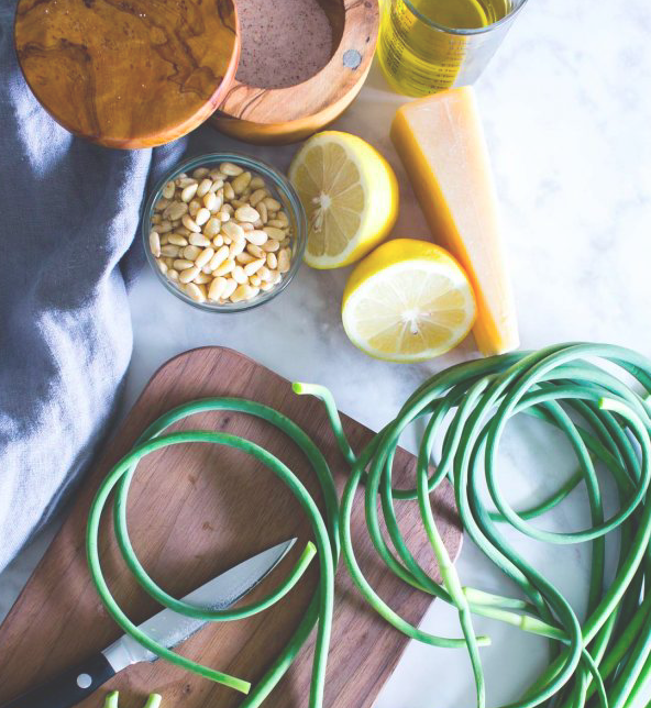 Garlic Scape Pesto