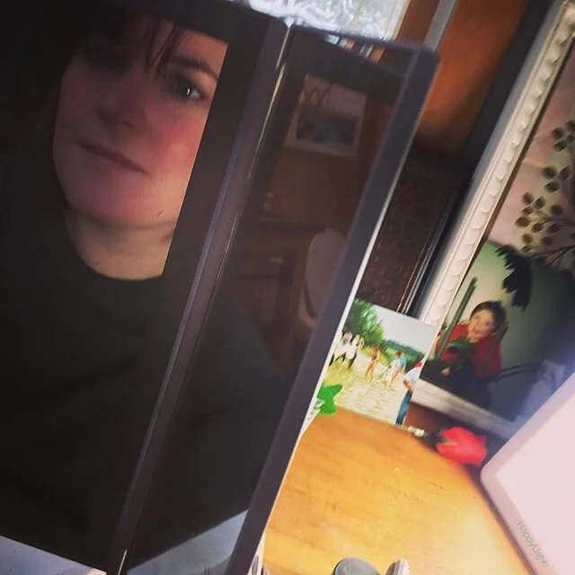 My baby picture reminding me to be kind to myself and a picture of me being as wild and free as the horse.  #loveyourself #selfcare #happylight #mirrorwork #remedybydesign #blacksheepgerontologist