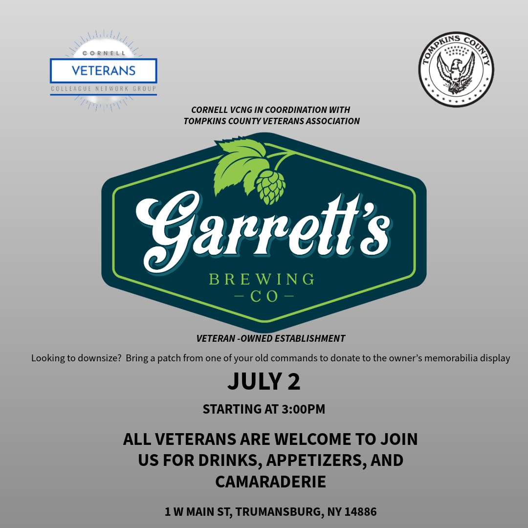 Cornell VCNG and Tompkins County Veterans Association Social