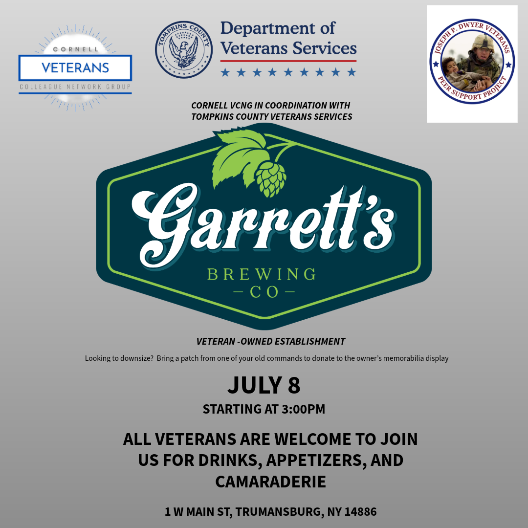 Cornell VCNG and Tompkins County Veterans Association Social