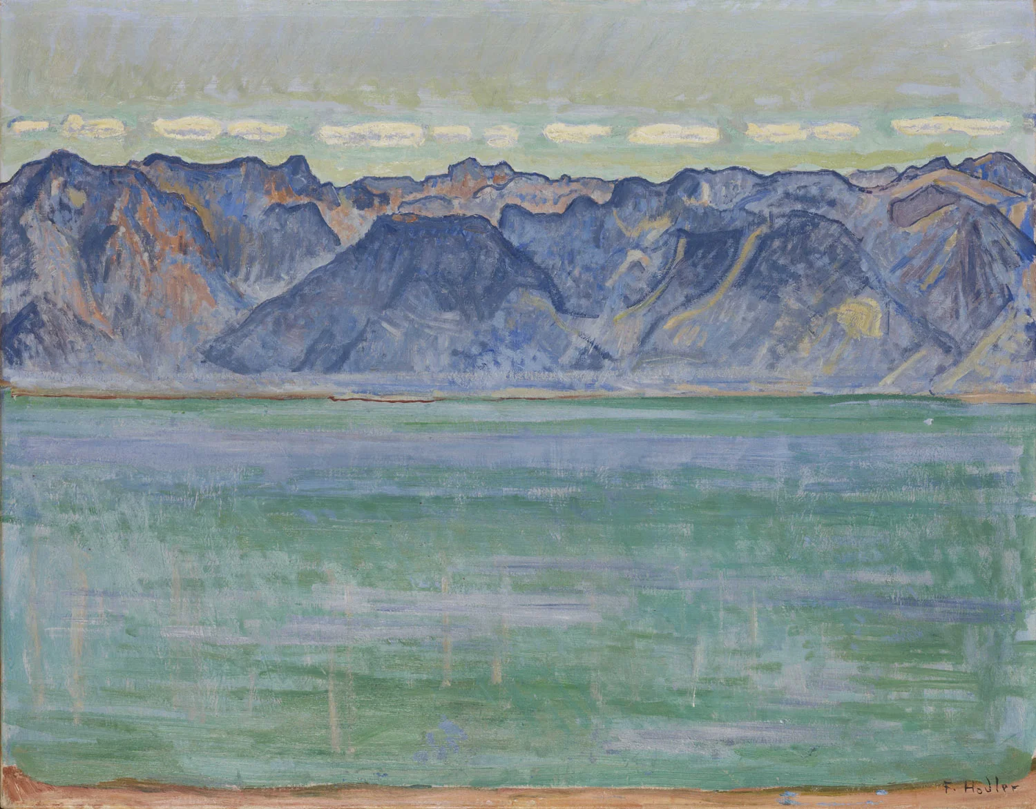 Ferdinand Hodler, “Genfersee mit Blick auf die Savoyer Berge”, um 1905
