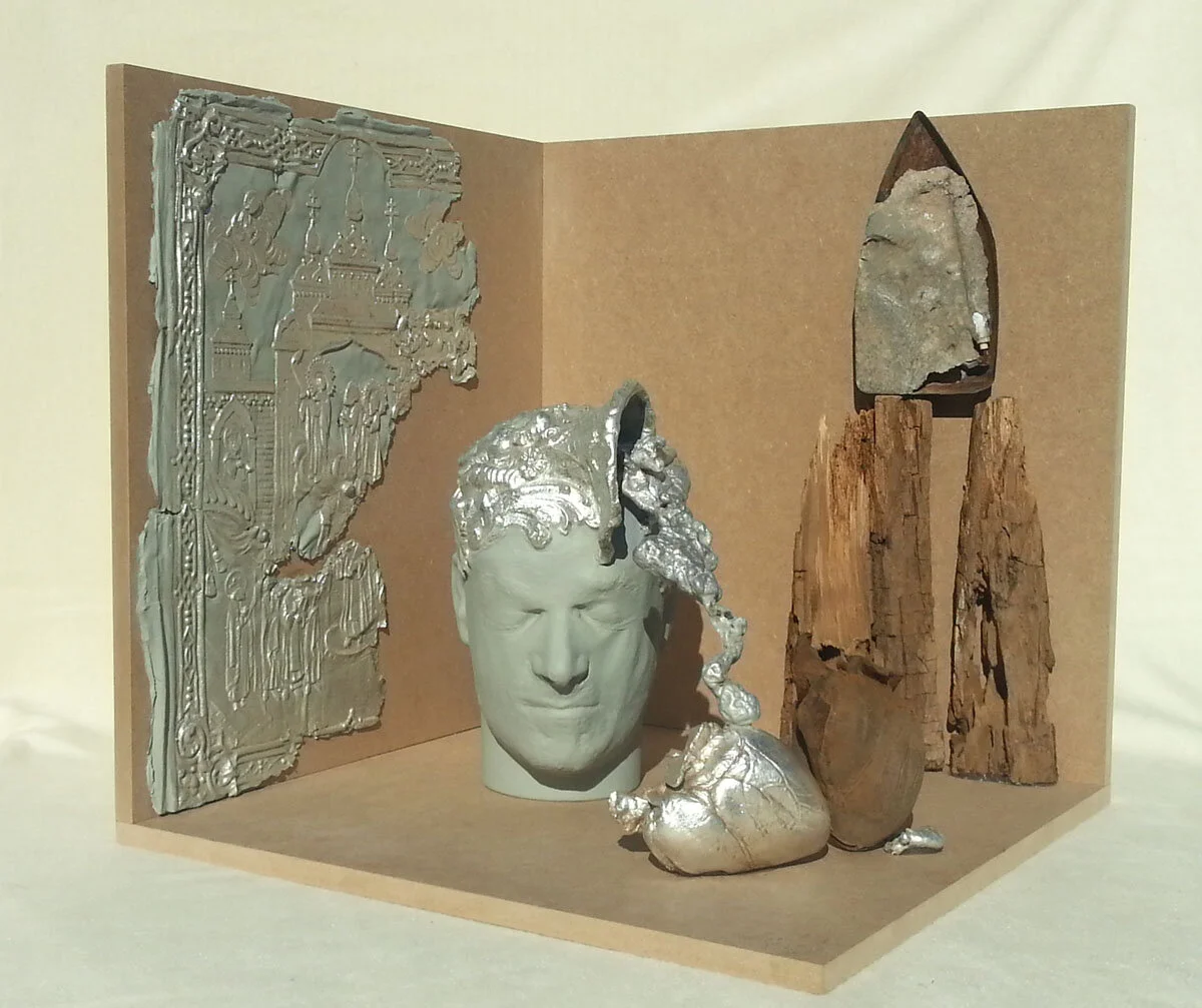  Fred Piehl  Barocker Kopf mit Füllhorn und zwei Herzen 