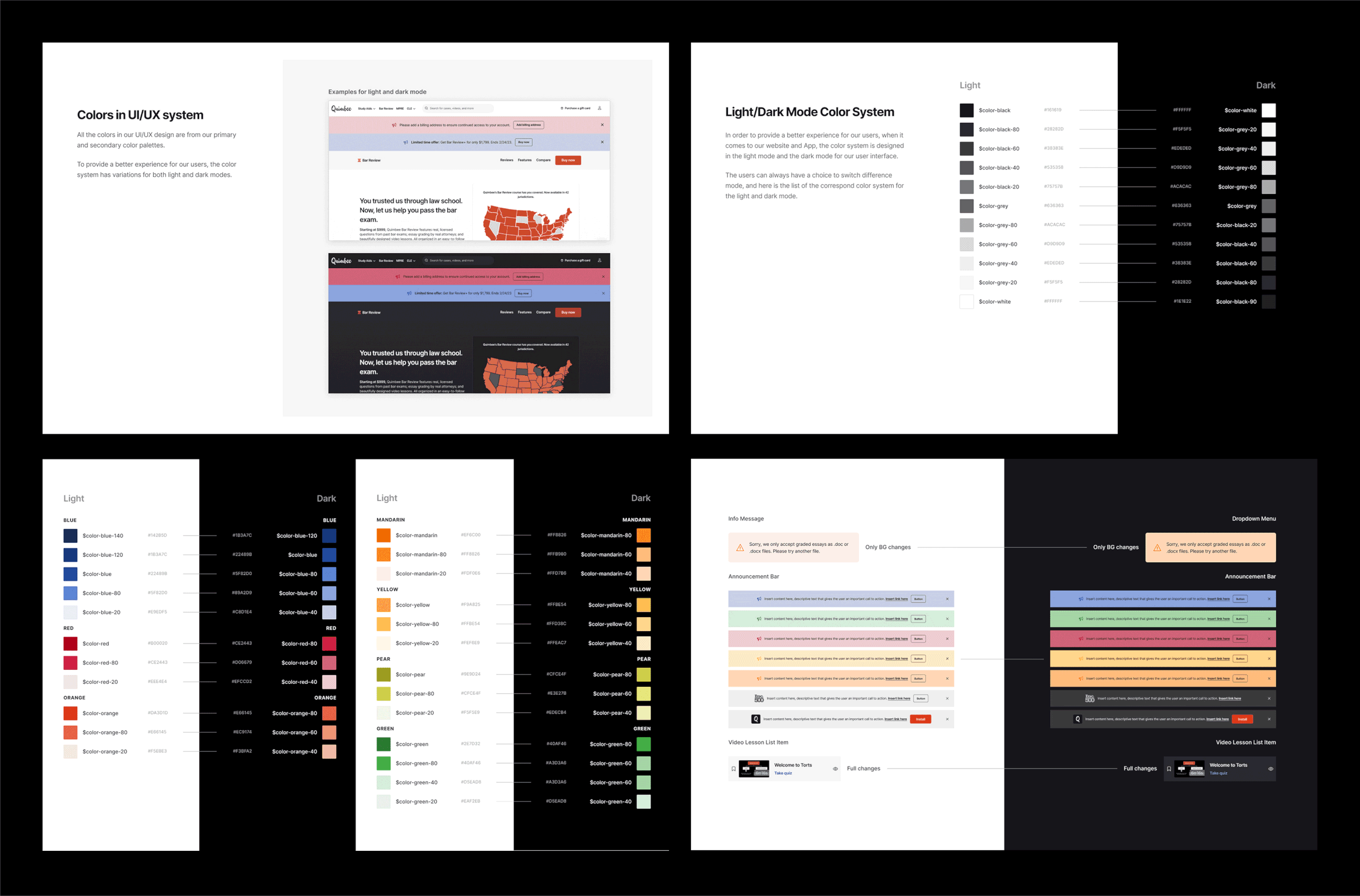 Quimbee Design System — Hien Le
