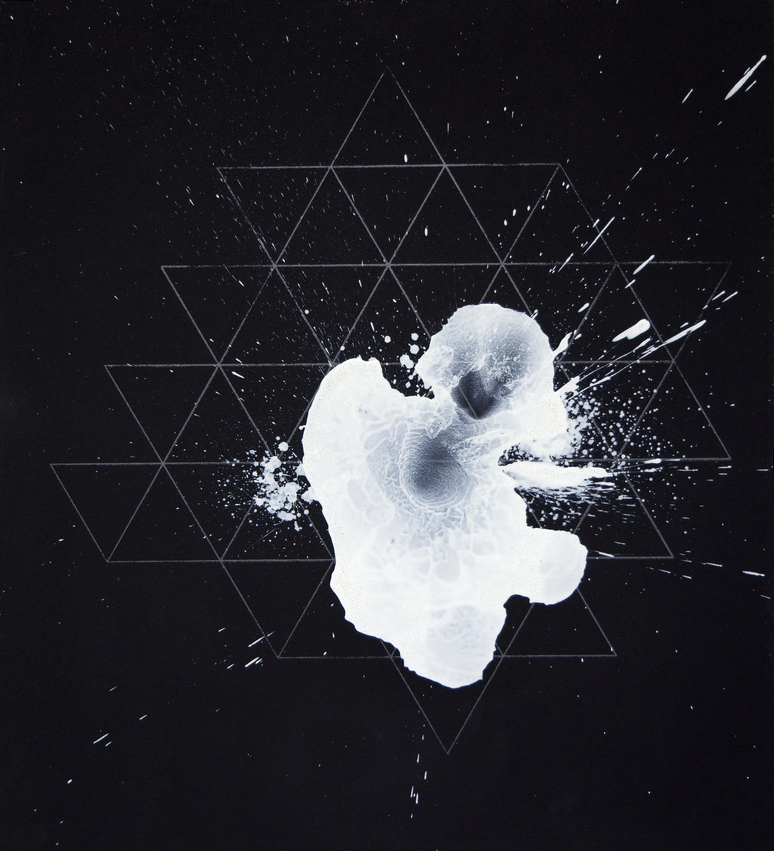 AG1 Flowers of Love for Children of Bombs, Acrylic on panel 24 x 22 in, 2026  c Yulia Pinkusevich