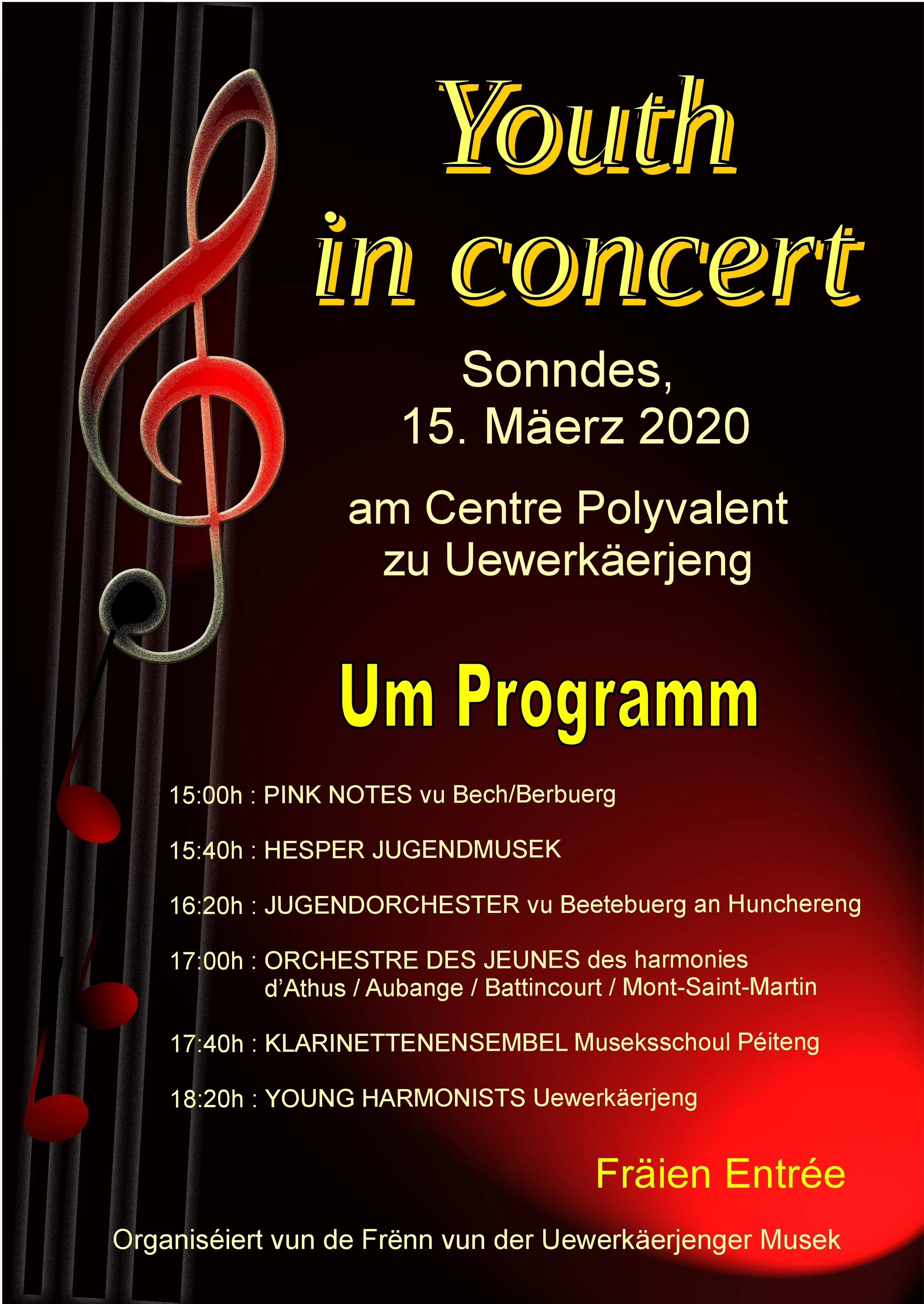 ANNULÉ - Jugendmuseksdag (Frënn vun der Uewerkäerjenger Musek)